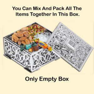 Wedding Gift Box Silver Color – Sweet, Dry Fruit & Chocolate Packaging – Birthday Party Box (3 Dozen) - Image 8