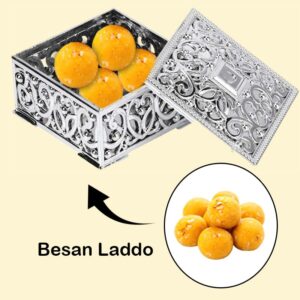 Wedding Gift Box Silver Color – Sweet, Dry Fruit & Chocolate Packaging – Birthday Party Box (3 Dozen) - Image 4