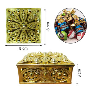 Wedding Gift Box Golden Color – Sweet, Dry Fruit & Chocolate Packaging – Birthday Party Box (3 Dozen) - Image 4