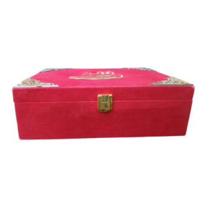 Lal Khat Gift Box with 2 Glass Long Bottles & Dry Fruits – Royal Wedding & Celebration Packaging - Image 3