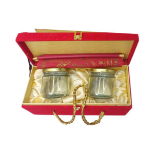 Lal Khat Gift Box with 2 Glass Bottles & Dry Fruits – Elegant Wedding & Celebration Packaging - Image 3
