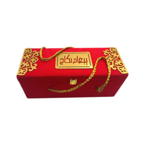 Lal Khat Gift Box with 2 Glass Bottles & Dry Fruits – Elegant Wedding & Celebration Packaging - Image 6