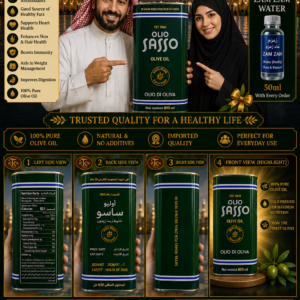 Sasso Olive Oil (Zaitoon Oil) 800 ML Saudi Arab - Image 6